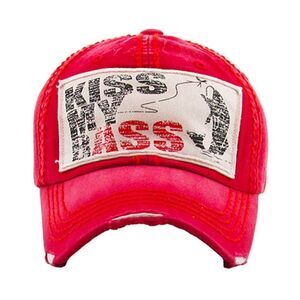Ladies  Kiss My Bass Baseball Hat